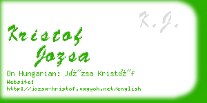 kristof jozsa business card